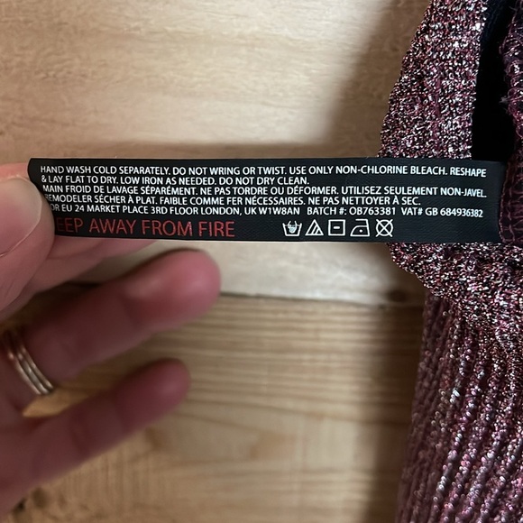 Out From Under by Urban Outfitters size SP Sparkling Pink Halter V-neck Bodysuit - Picture 9 of 11